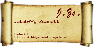Jakabffy Zsanett névjegykártya