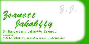 zsanett jakabffy business card